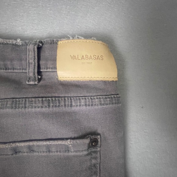 VALABASAS Carpenter Jeans Size 36 Paisley Trim Distressed Denim Pants - Picture 11 of 16